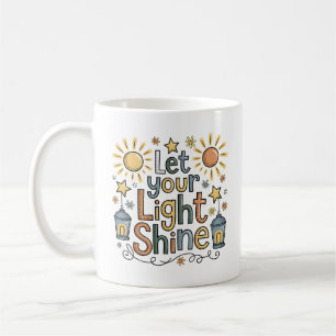 Caneca De Café Deixe A Sua Leve Brilhar O Café Cristão.