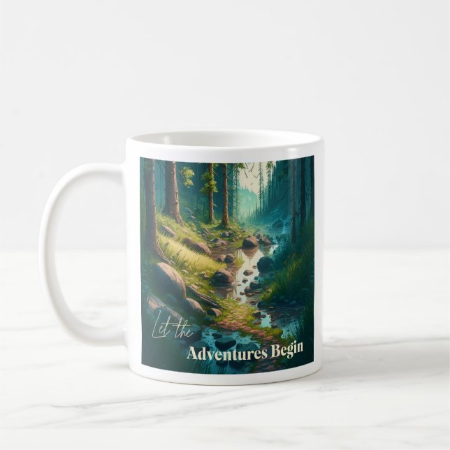 Caneca De Café Deixe as Aventuras Começar | Campanha (Esquerda)