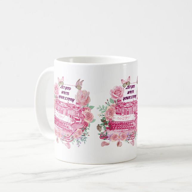 Caneca De Café Deixe Deus escrever sua história (Frente Esquerda)