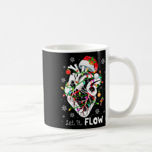 Caneca De Café Deixe Fluindo Xmas Anatomia Papai Noel Coração Par