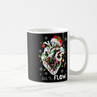 Caneca De Café Deixe Fluindo Xmas Anatomia Papai Noel Coração Par