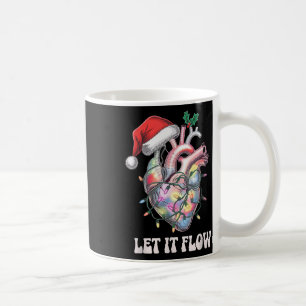 Caneca De Café Deixe Fluír Enfermeira Cardiaca Natal Coração Enfe