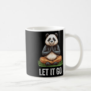 Caneca De Café Deixe Ir Panda Fazendo Yoga Meditação Zen