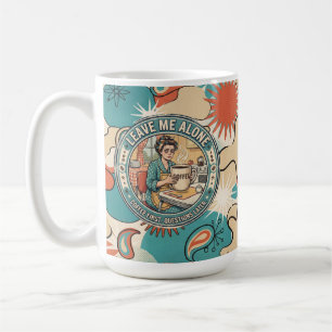Caneca De Café Deixe-me em Paz Café Primeiro, Perguntas Depois