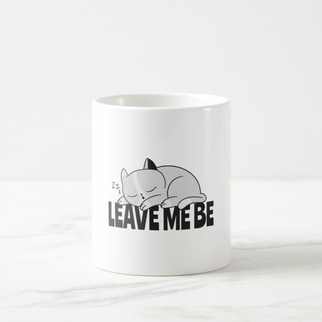 Caneca De Café Deixe-me ser um gato preguiçoso (Centro)