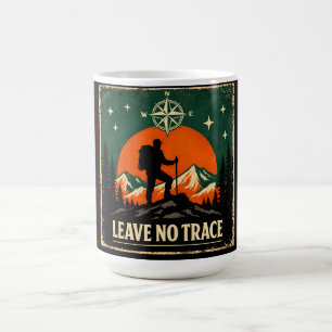 Caneca De Café Deixe Nenhum Rastro – Ética Ecológica ao Ar Livre 