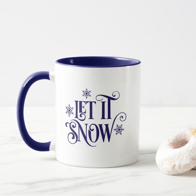 Caneca de Café Deixe Nevar (Com Donut)