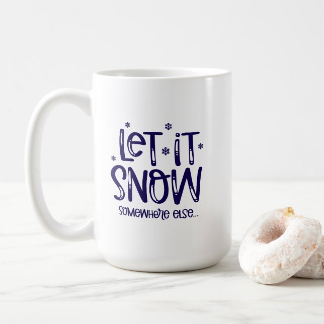 Caneca de Café Deixe Nevar (Com Donut)