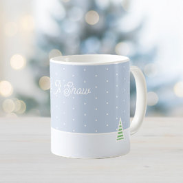 Caneca De Café Deixe Nevar Árvore Pequena de Inverno com Pontos A