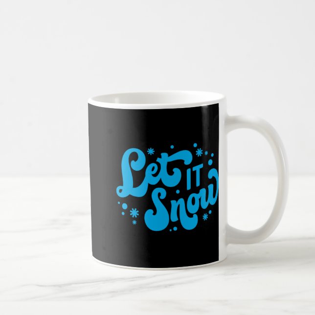 Caneca De Café Deixe Nevar Design de Inverno Camiseta de Bebê  (Direita)