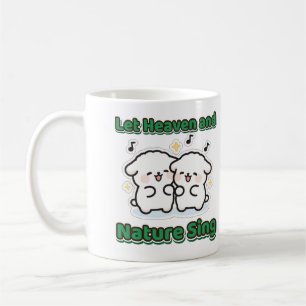 Caneca De Café Deixe o Céu e a Natureza Cantar Cordeiros de Natal