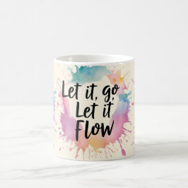 Caneca De Café Deixe-o fluir - reparando Design de cotação para M