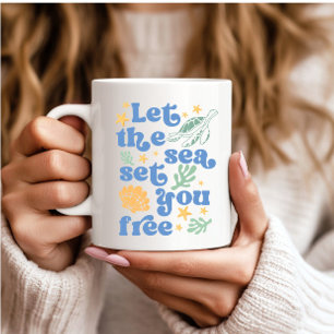 Caneca De Café Deixe o mar te liberar - Cota de Verão Retroativa