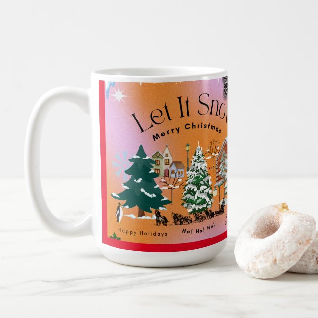 Caneca De Café Deixe-o nevar (Com Donut)