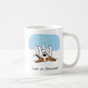Caneca De Café Deixe-o nevar Beagle   Feriado de Cão Cachorro Pe