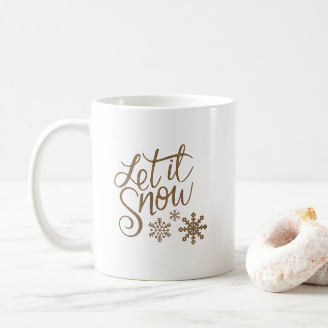 Caneca De Café Deixe-o nevar, café (Com Donut)
