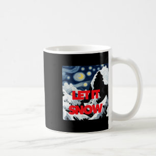 Caneca De Café Deixe-o nevar inverno Wonderland Art Creative Ski