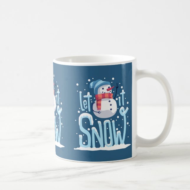 Caneca De Café Deixe-o nevar Snowman Coffee Mug (Direita)