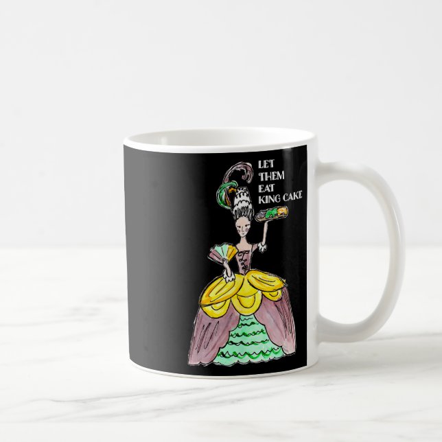 Caneca De Café Deixe-Os Comer O Rei Bolo Mardi Gras Comida No Par (Direita)