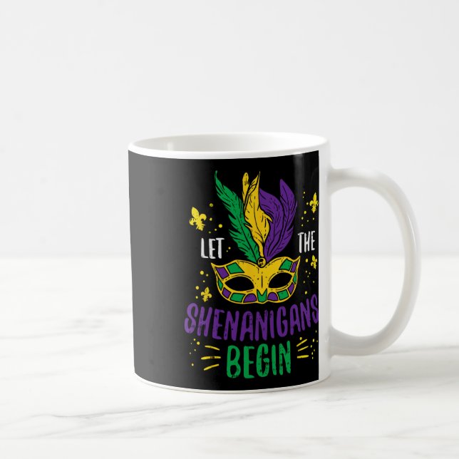 Caneca De Café Deixe Os Shenanigans Começar Jester Funny Mardi Gr (Direita)