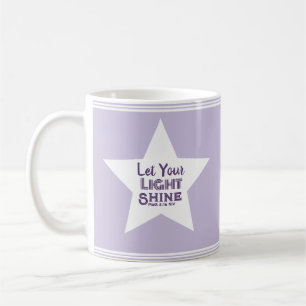 Caneca De Café Deixe Seu Versículo Bíblico Branco Estrela Roxo Br