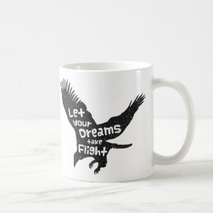 Caneca De Café Deixe Seus Sonhos Voarem Águia Voadora
