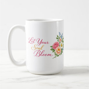 Caneca De Café Deixe Sua Alma Florescer – Inspiração Minimalista