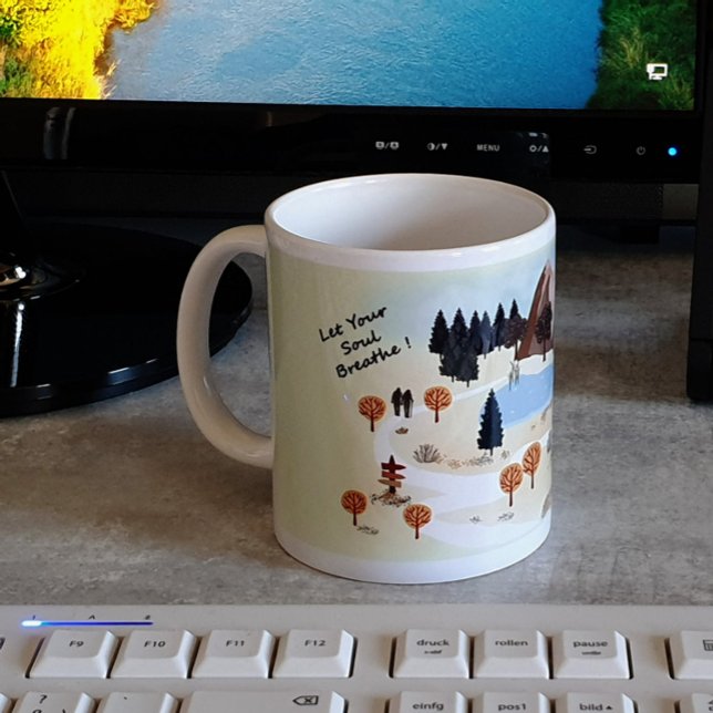 Caneca De Café Deixe sua alma respirar (Criador carregado)