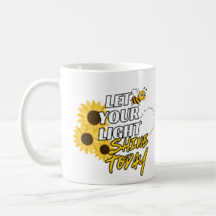 Caneca De Café Deixe Sua Luz Brilhar Hoje 