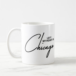 Caneca De Café Deixei Meu Coração No Horizonte De Chicago Illinoi
