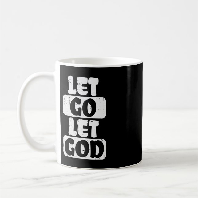 Caneca De Café Deixem Deus Jesus Fé Citar Christi Religioso (Esquerda)