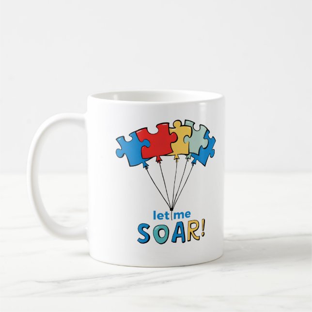 Caneca De Café Deixem-me Soar - Balão Quebra-cabeça de Consciênci (Esquerda)