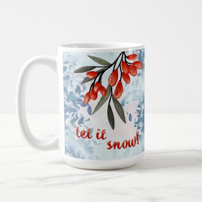 Caneca De Café Deixem-no Snowberry - Cartão de Inverno Whimical (Esquerda)