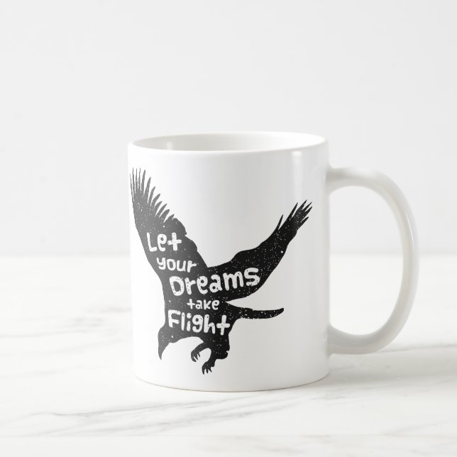 Caneca De Café Deixem seus sonhos voarem na águia voadora (Direita)