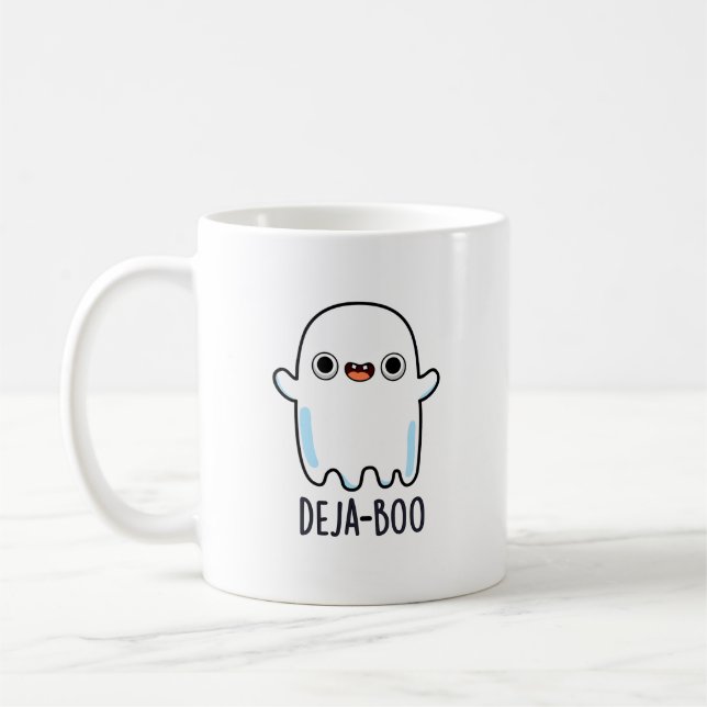 Caneca De Café Deja Boo Funny Ghost Pun (Esquerda)
