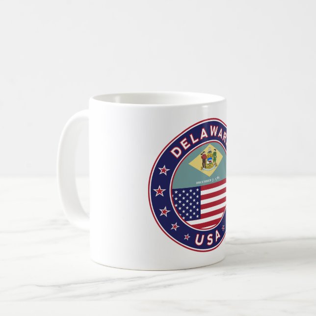Caneca De Café Delaware (Frente Esquerda)