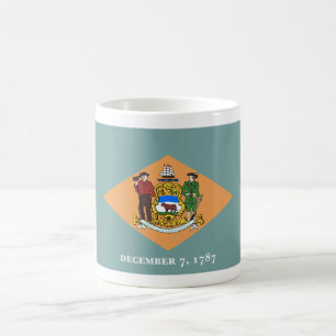 Caneca De Café Delaware A Bandeira do Estado Diamante dos EUA