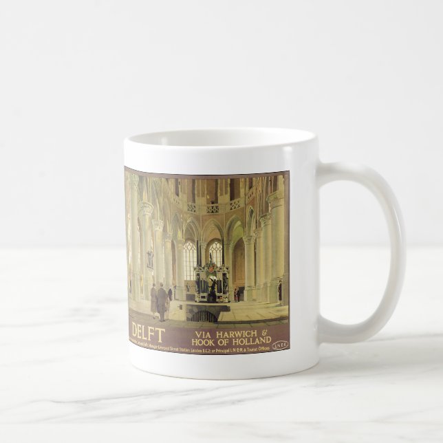 Caneca De Café Delft LNER Poster (Direita)