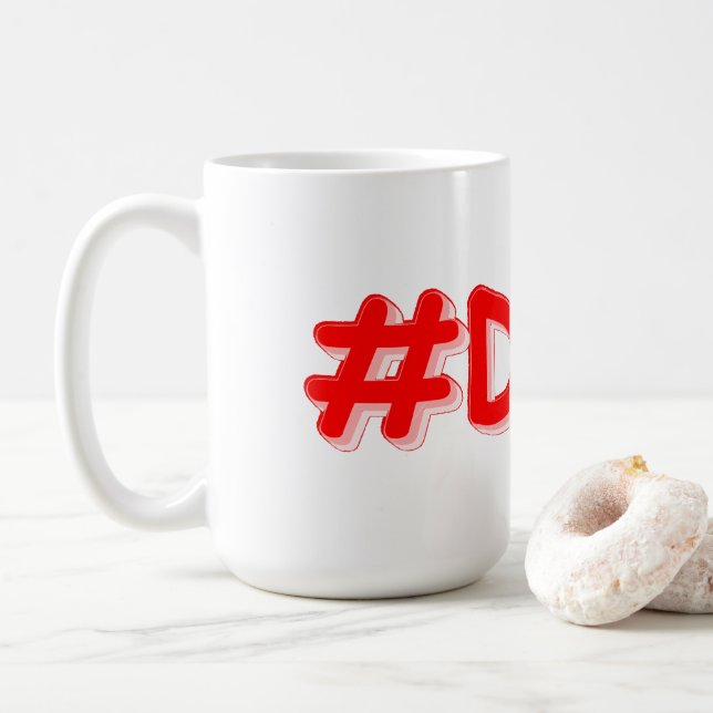 Caneca De Café "#Delhi" Design. Comprar Agora (Com Donut)