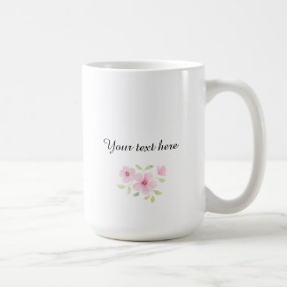 Caneca De Café Delicadas Flores Silvestres em Aquarela