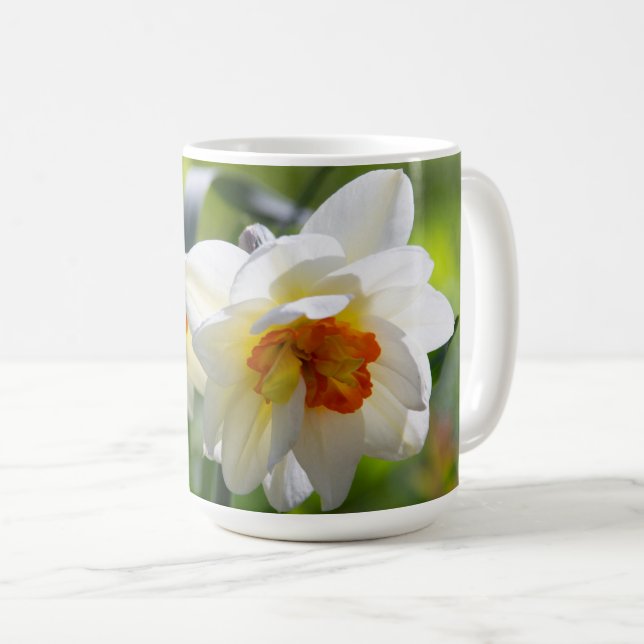 Caneca De Café Delicados narcisos fofos da primavera     (Frente Esquerda)