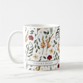 Caneca De Café Delicar Floral Personalizado