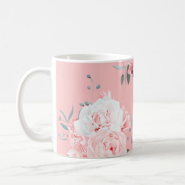 Caneca De Café Delicate Rose Bouquet (Esquerda)