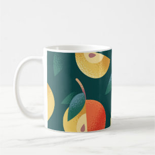Caneca De Café Delícia da Maçã: Verde Escuro Sem Vista.
