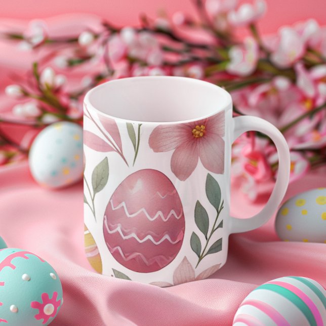 Caneca De Café Delícia de Páscoa florescente: Mug Floral (Criador carregado)