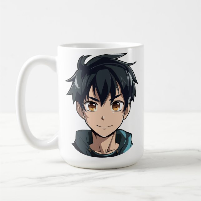 Caneca De Café Delícia de Superpoder de Anime - Personagem Jovem  (Esquerda)