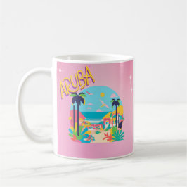 Caneca De Café Delícia Tropical de Aruba Rosa