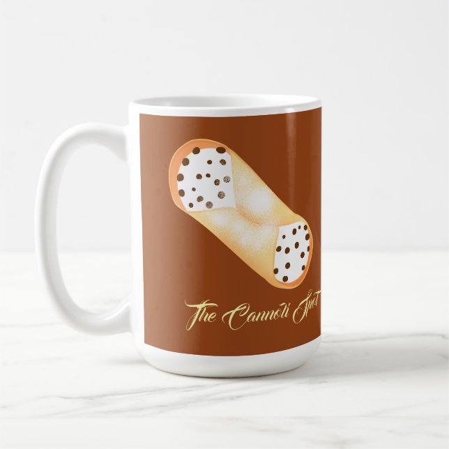 Caneca De Café Delicioso deserto de Cannoli (Esquerda)