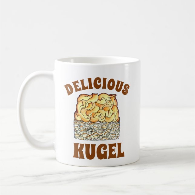 Caneca De Café Delicious Kugel Jewish Oodle Casserole (Esquerda)