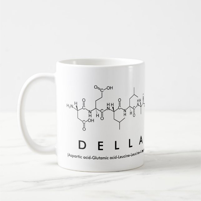 Caneca De Café Della peptide name mug (Esquerda)